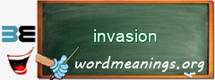 WordMeaning blackboard for invasion